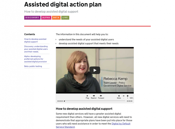 Assisted digital action plan