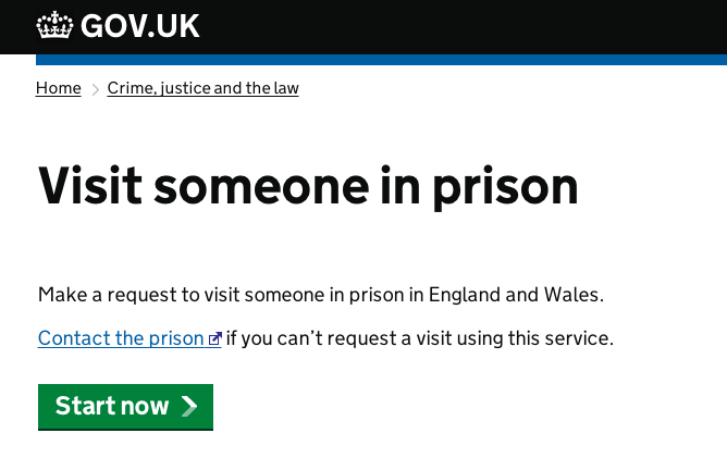 book a prison visit by phone